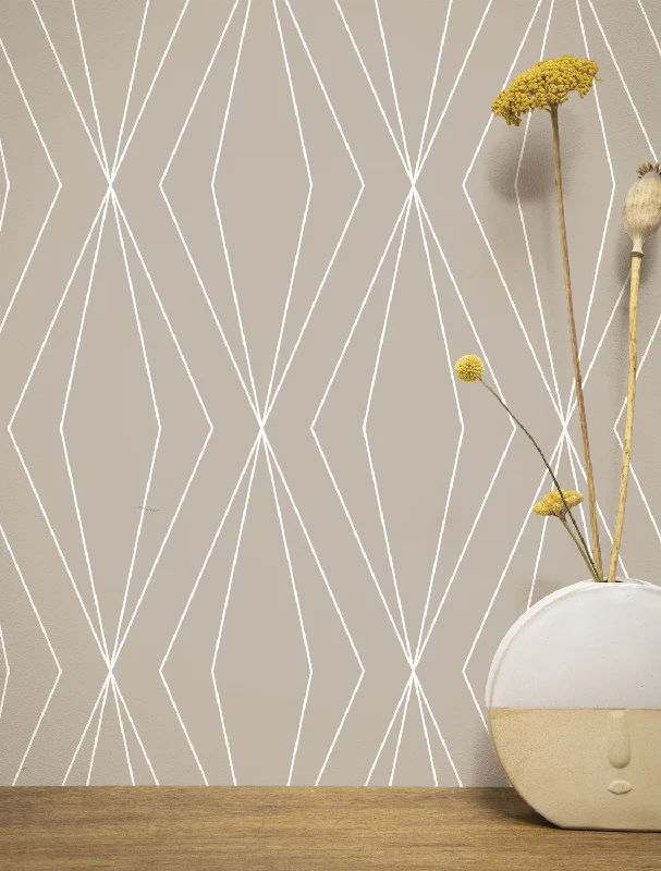 Graphic Lines Sand WP-741 Wallpaper by Kek Amsterdam