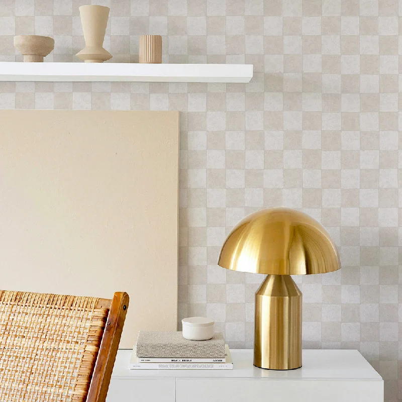 Classic Check Textured Peel and Stick Wallpaper by Jeremiah Brent