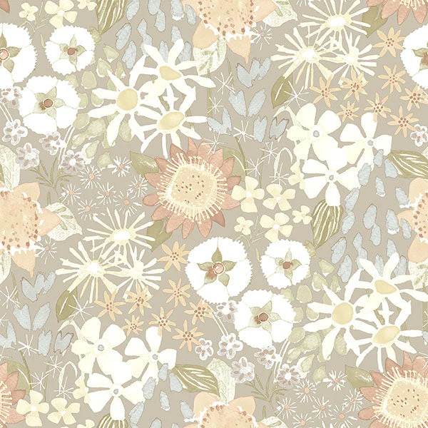 Karina Pastel Wildflower Garden Wallpaper from Hannah Collection