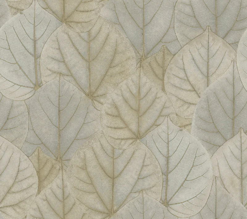 Leaf Concerto Wallpaper in Taupe from the Modern Nature 2nd Edition