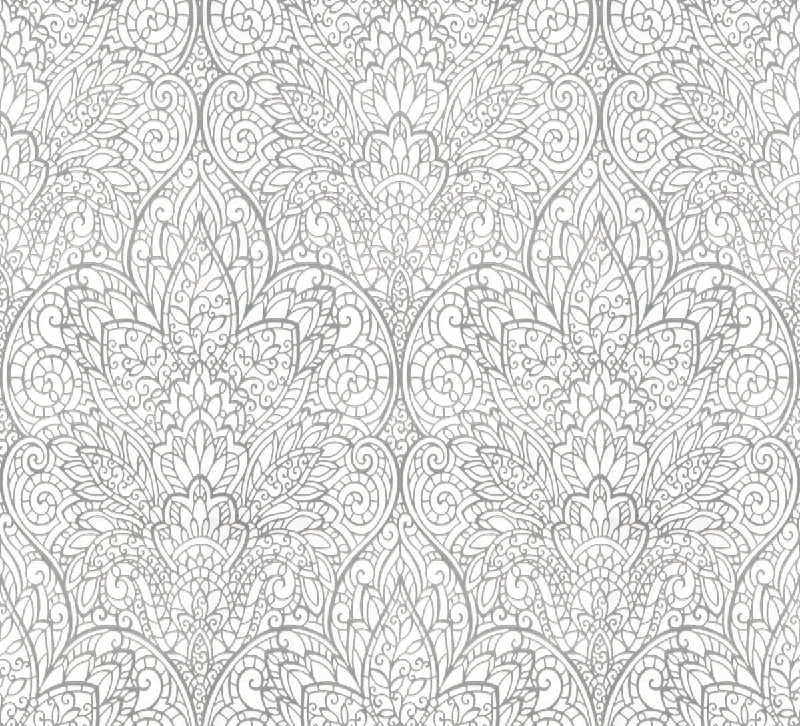 Paradise Bright White/Silver Wallpaper