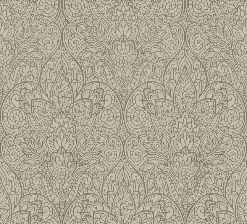 Paradise Taupe/Copper Wallpaper