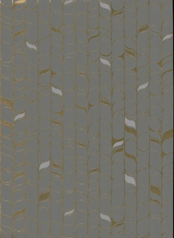 Perfect Petals Wallpaper in Grey/Gold from the Modern Nature 2nd Edition