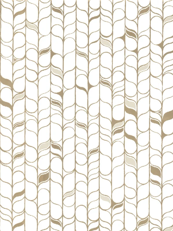 Perfect Petals Wallpaper in White/Gold from the Modern Nature 2nd Edition