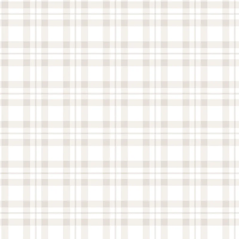 Plaid Greige Wallpaper from the Tiny Tots 2 Collection