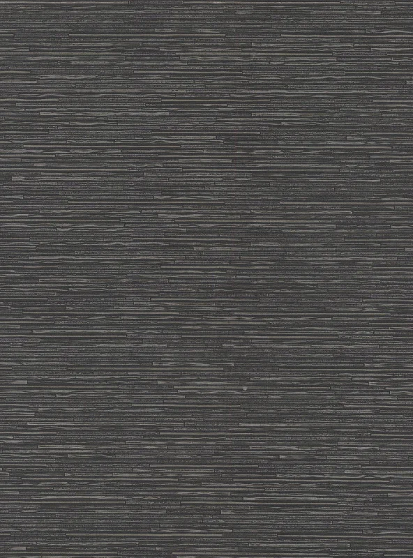 Ribbon Bamboo Wallpaper in Black/Silver