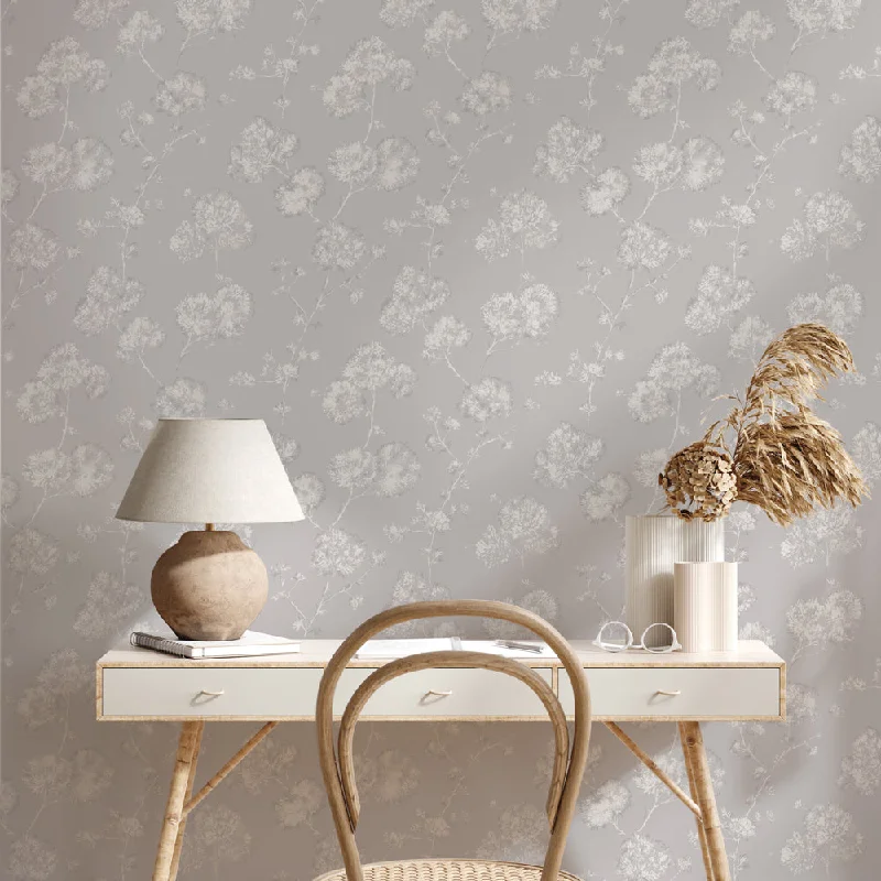 Sun-Bleached Floral Peel and Stick Wallpaper