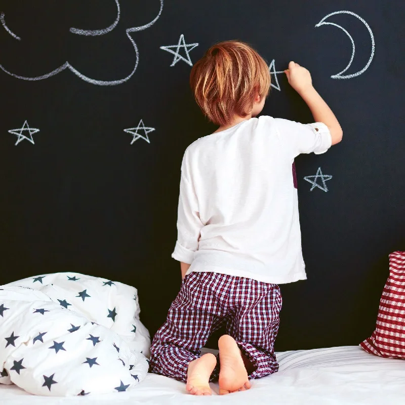 Black Chalkboard Peel and Stick Wallpaper