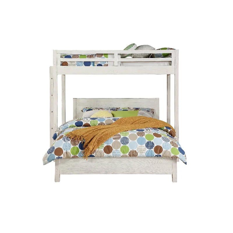 Celerina Queen Bed in Weathered White Finish