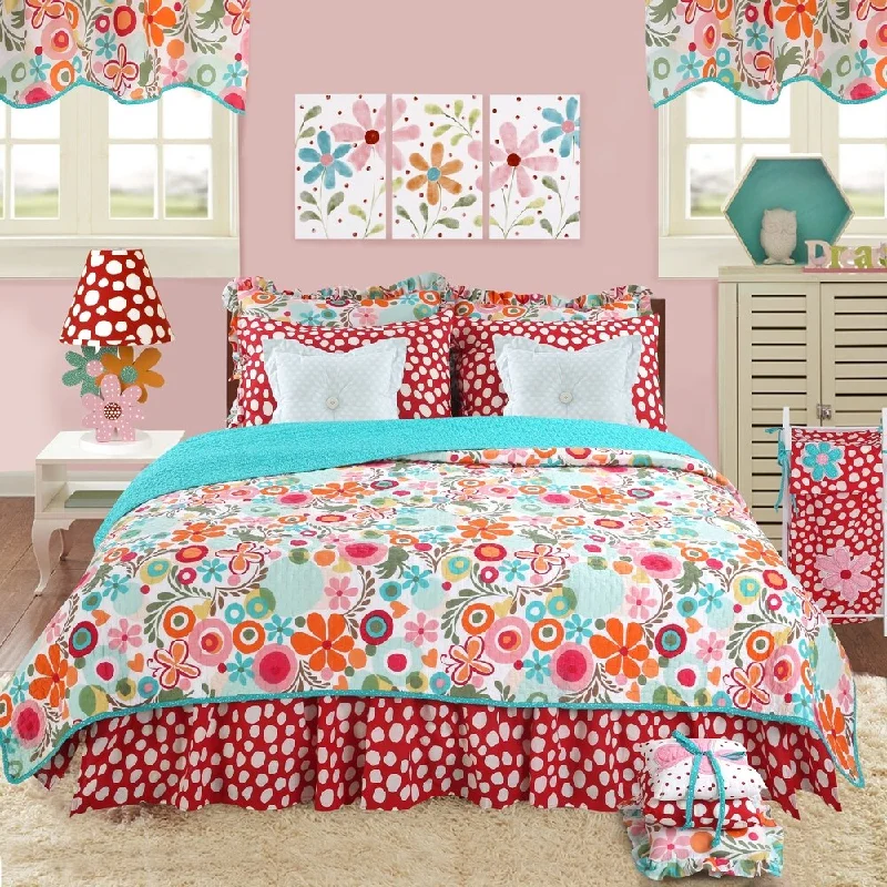 Cotton Tale Lizzie Floral Reversible Twin Quilt Bedding Set