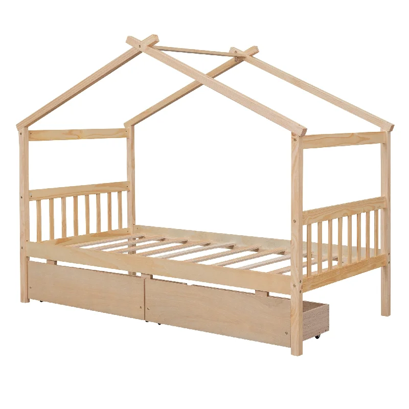 Creativity House Bed Solid Construction Twin Size House Bed Kids Bed