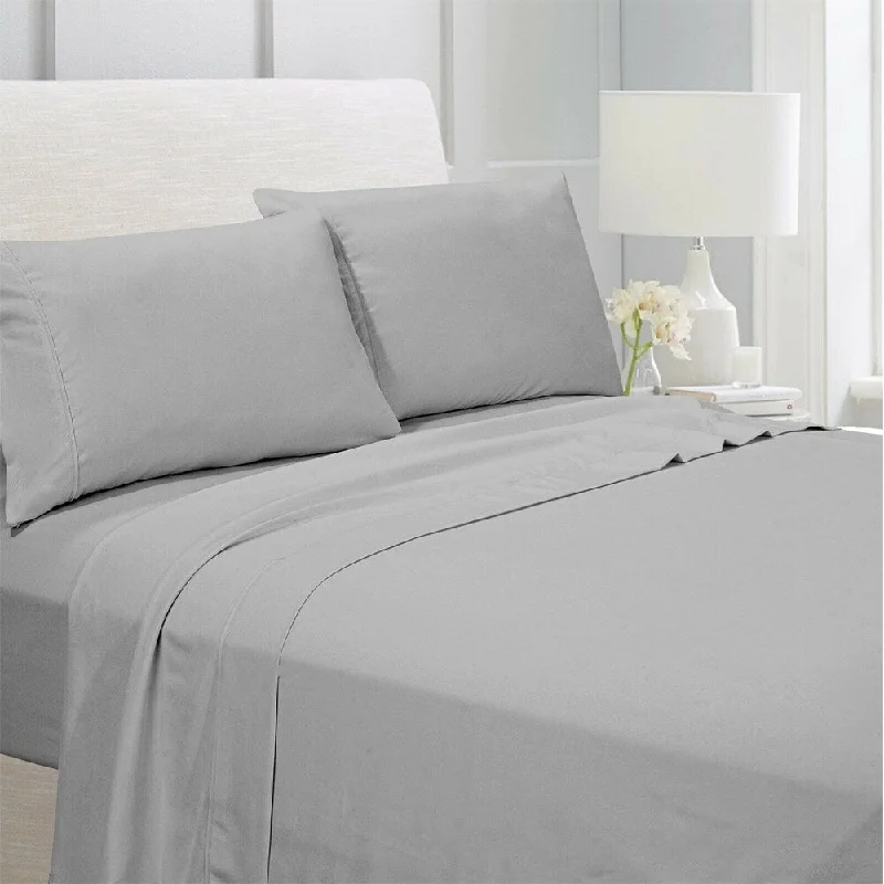 Egyptian Comfort 1800 Count 4 Piece Bed Sheet Set Full Grey