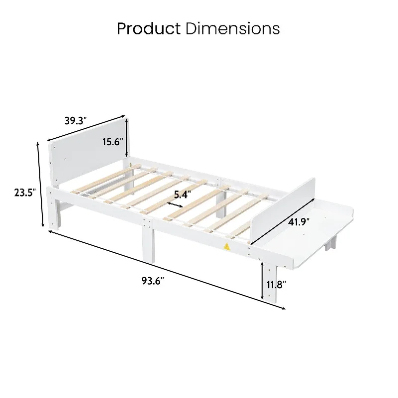 Elytis Bed with Footboard Bench