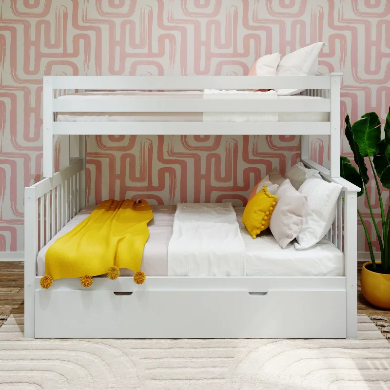 Max and Lily Twin over Full Bunk Bed with Ladder on End and Trundle