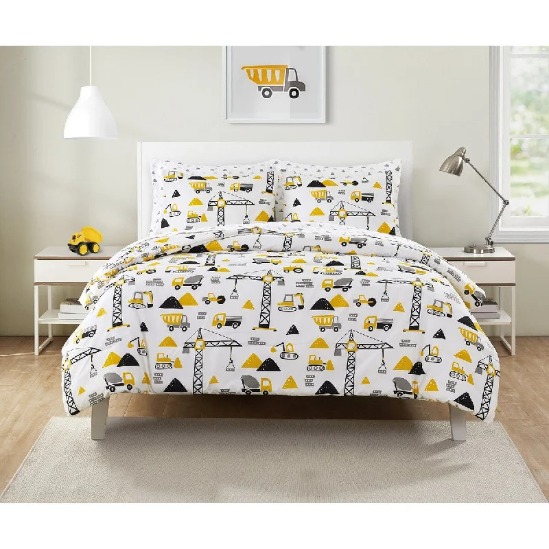 Olivia & Finn Construction Trucks Bed-in-a-Bag Comforter Set