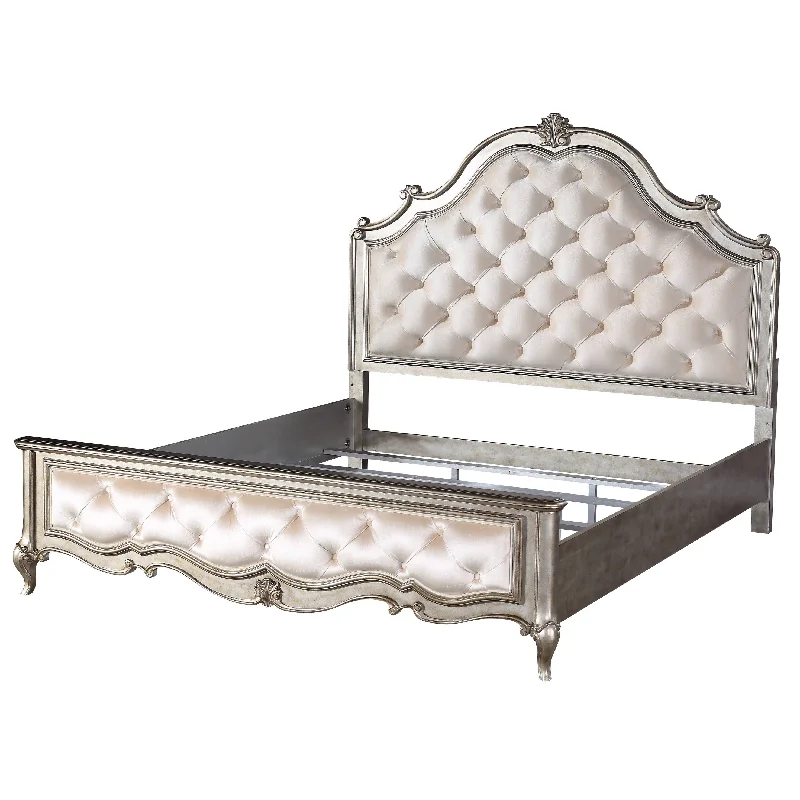 Sequoia Ivory and Antique Champagne Upholstered Queen Bed