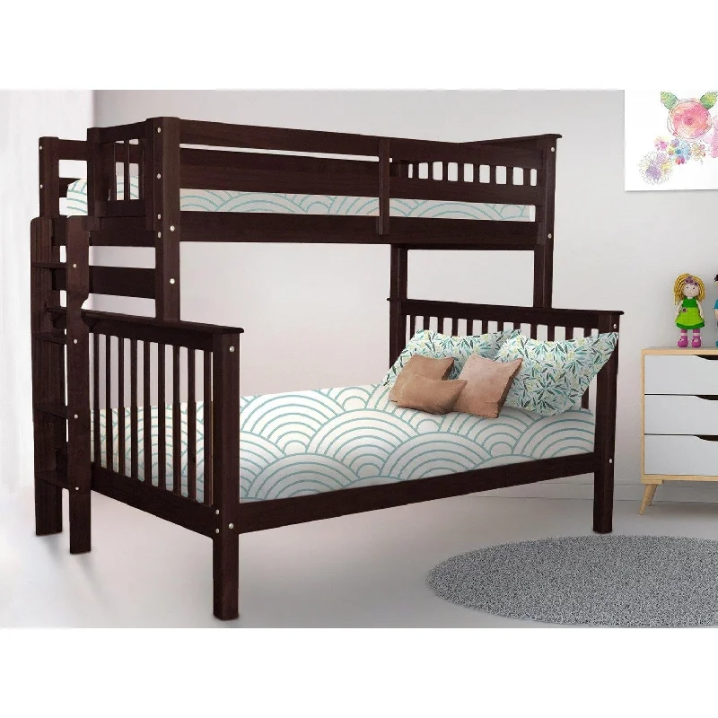 Taylor & Olive Trillium Twin over Full Bunk Bed with End Ladder