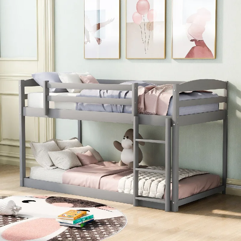 Twin over Twin Floor Bunk Bed