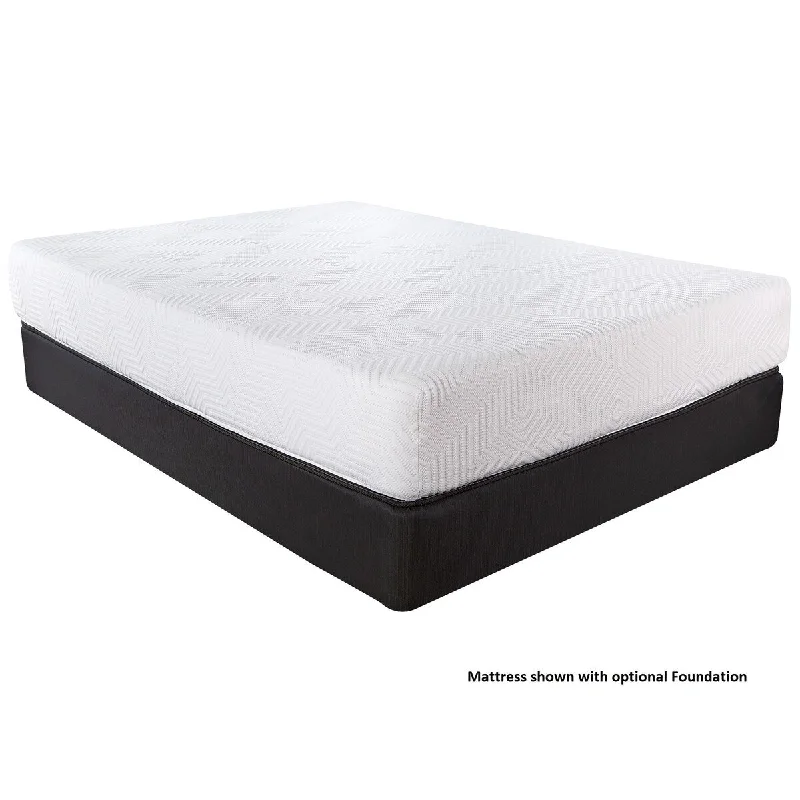 10.5" Gel Infused Firm Hybrid Memory Foam Mattress, Twin XL - White