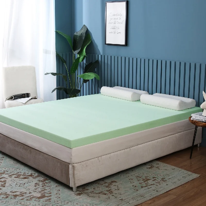 3" Memory Foam Bed Mattress Topper FULL - Green