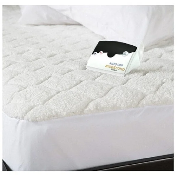 Biddeford 5204-505122-100M Quilted Electric Heated Mattress Pad CK - White