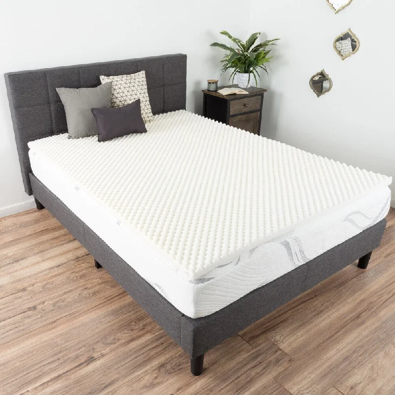 Bluestone 2-inch Egg Crate Memory Foam Mattress Topper