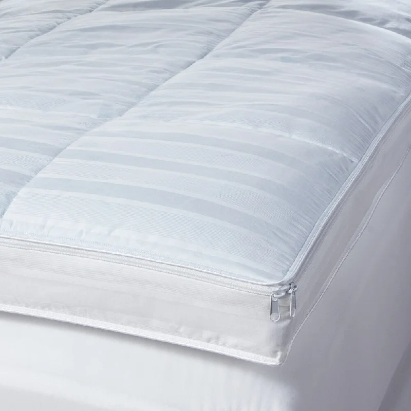 Cool Touch 400 Thread Count Waterproof Mattress Topper Protector (for Memory Foam/ Fiber/ Feather Bed) - White