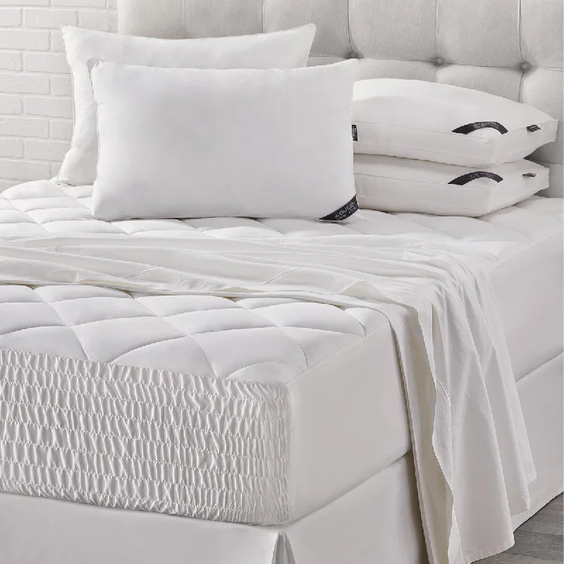 Five Queens Court Royal Fit Cotton Top Mattress Pad - White