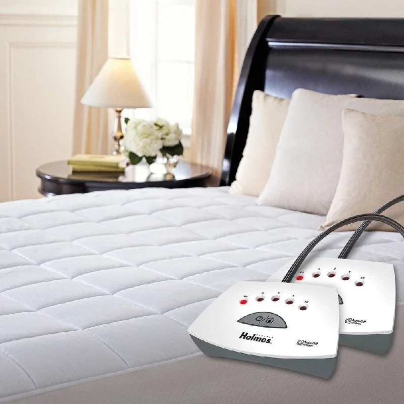 Holmes Premium Quilted Electric Heated Mattress Pad - Queen Size