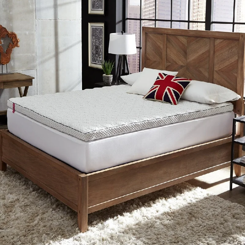 Kensington Manor by Behrens 3 inch Charcoal Infused Memory Foam Supreme Mattress Topper