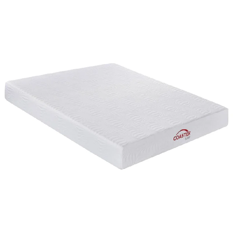 Key White 10" California King Memory Foam Mattress