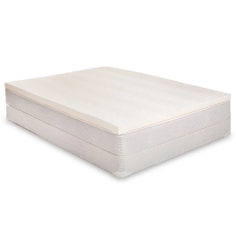 Kotter Home 2.5-inch Breathable Reversible Plush Medium Firmness Latex Mattress Topper