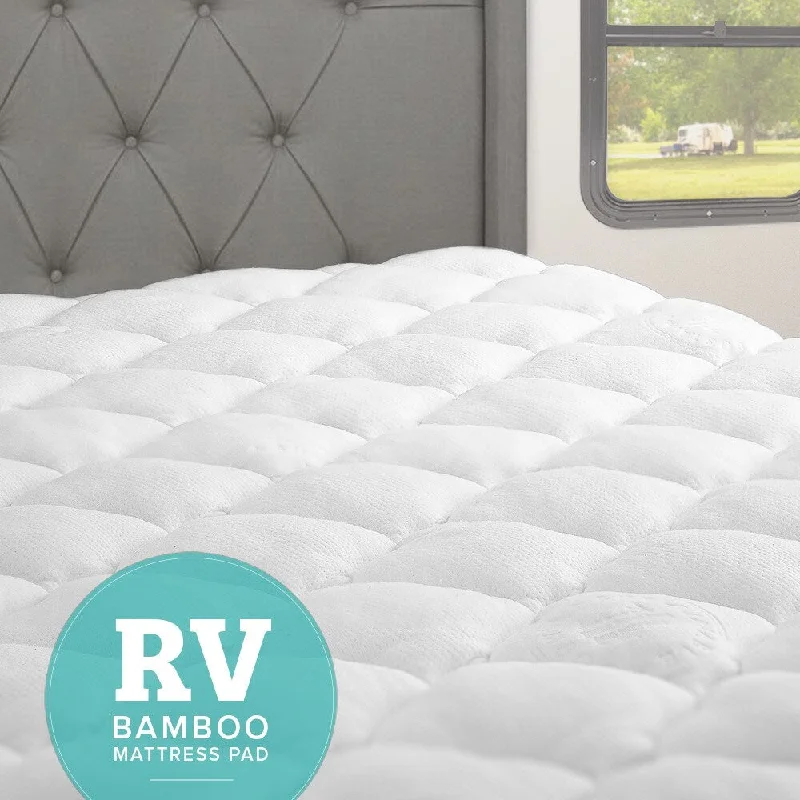 Kotter Home RV Rayon From Bamboo Mattress Pad with Fitted Skirt (For Recreational Vehicles)