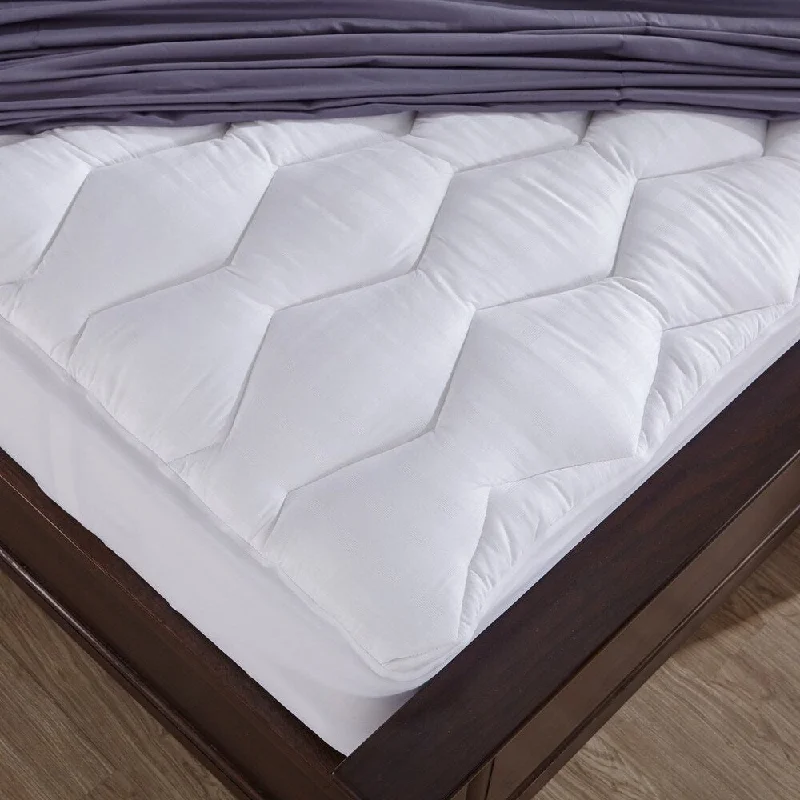 Puredown 500 Thread Count Cotton Mattress Pad - White