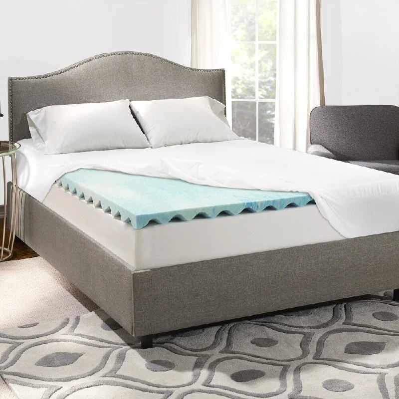 Sleep Innovations 3-inch Swirl Gel Memory Foam Mattress Topper