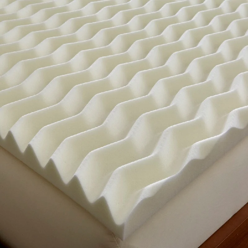 TruPedic USA CoolFlow 5 Zone 2-inch Textured Memory Foam Mattress Topper