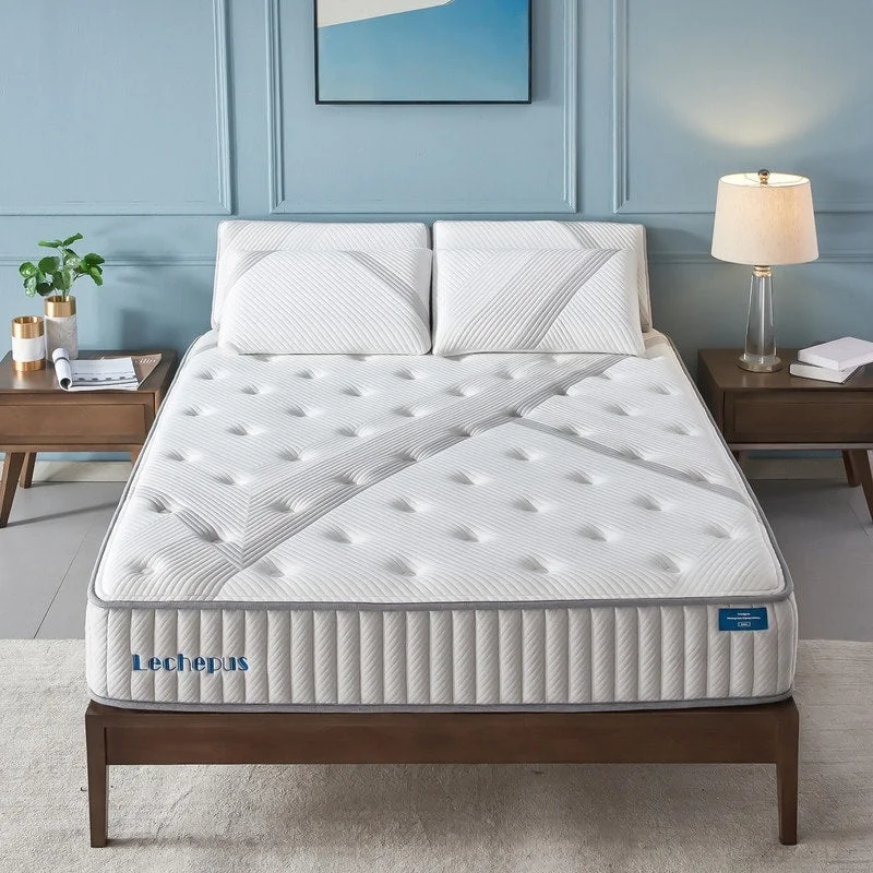 Twin Mattress10 Inch Euro Top Hybrid Mattress, Gel Memory Foam for Cool Sleep and Balance Support