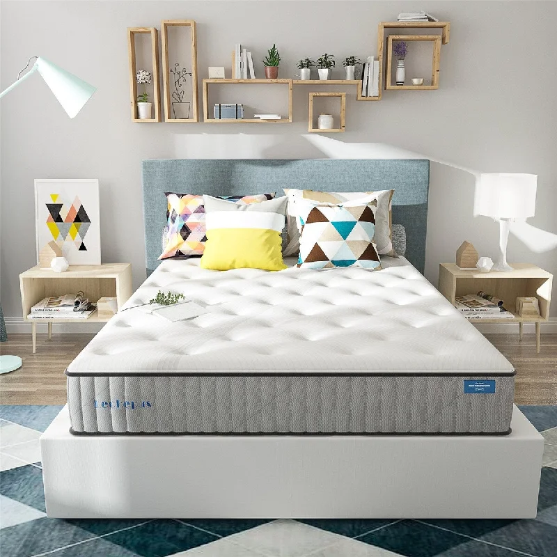 Twin Mattress10 Inch Euro Top Hybrid Mattress, Gel Memory Foam for Cool Sleep and Balance Support