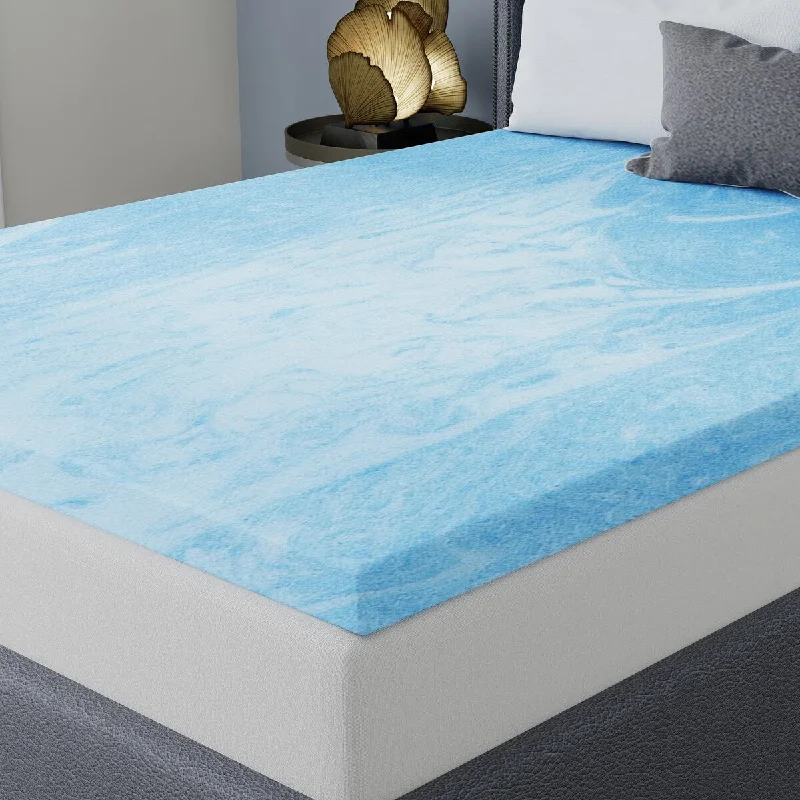 Vibe 3in Gel Swirl Memory Foam Mattress Topper